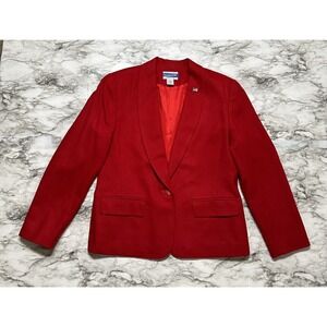 PENDLETON Women's Sport Coat Jacket 100% Pure Virgin Wool 10 Petite USA Made VTG